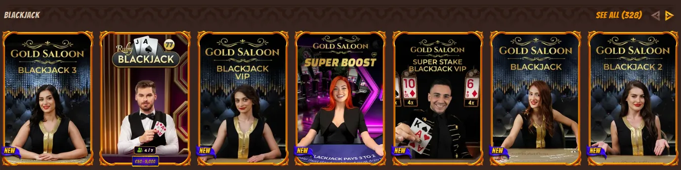 Alawin Live Blackjack Spieltisch